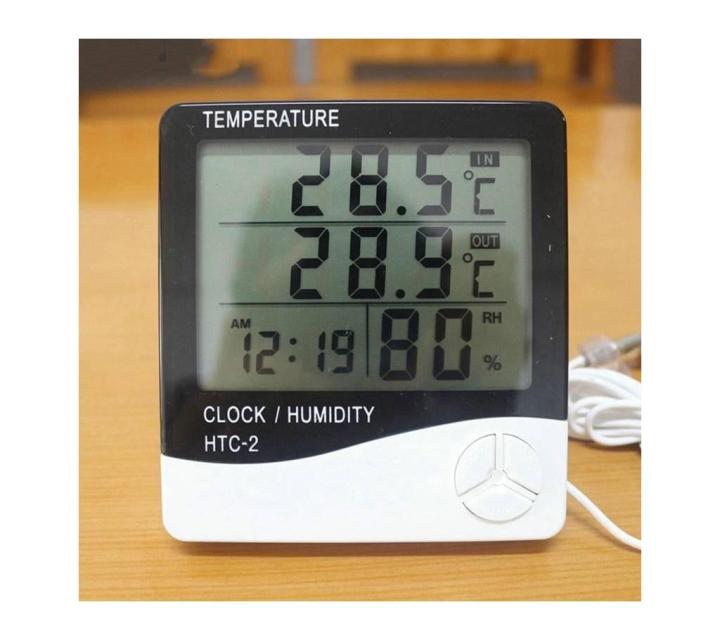 HTC-2%20Digital%20Indoor/Outdoor%20Thermo-hygrometer%20Temperature%20Humidity%20Meter%20with%20Time/Clock%20Home%20&%20Industrial%20Room%20Temperature%20-%20Image%202