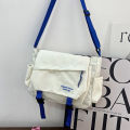 Large capacity Japanese workwear style men's bag casual student shoulder bag new ins messenger bag versatile crossbody bag women. 