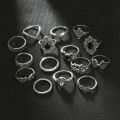 Trendy 15 Pcs/set Ring Set for Women New Collection/ Finger Rings for Girls Simple Stylish -  Fashionable Silver Smart Retro Rings Set Birthday Gift for Women. 