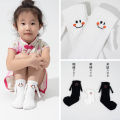 Hand in hand socks magnetic male and female baby socks cute funny smiling face tide cartoon net red handle. 