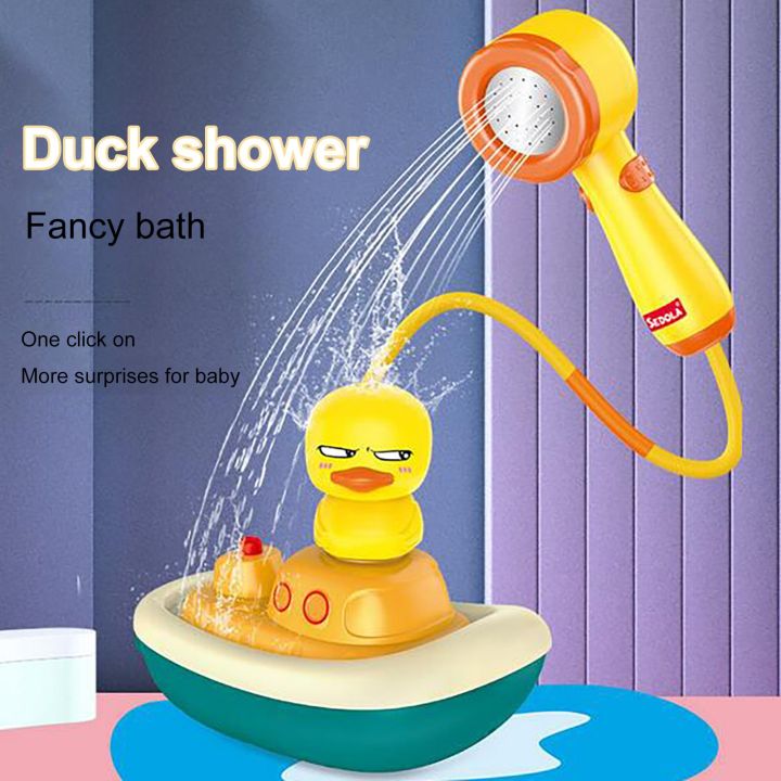 Cute Electric Duck Water Pump Baby Shower Toy Electric Water Spray Toys 3 Kinds Of Revolving Ducks Bath Shower Head Toys Juguete