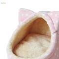 Cat Bed Sleeping Snooze Calming Pet Supplies Kennel Cozy Semi Enclosed Pet Cat Nest Stars Pink Small. 