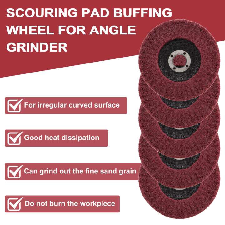 5Pcs%204%20Inch%20Polishing%20Grinding%20Wheel,Scouring%20Pad%20for%20Angle%20Grinder%20-%20Image%206