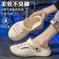 Factory wholesale summer baotou slippers for men to wear-like soft-soled beach shoes cartoon accessories eva sandals.