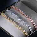 Women Fashion Roman Style Zircon Crystal Bracelet Bangles  for Gifts. 