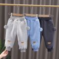Baby Boy Fleece Cotton Pants Thickened Children Winter Wear Thick Pants Baby Toddler Autumn and Winter Warm Casual Pants Tide. 