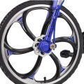 2022 Mini Folding Bicycle, Miniature Alloy Folding Mountain Bike Model, Yellow/Red/Blue. 
