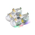 Summer new children's soft-soled toddler shoes 1-3 years old 2 boys light up sandals girls baby kick anti beach shoes.