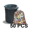 Transparent (24" X18") 50PCS Trash Bag / Poly Bag / Garbage Bag / Moyla Felar Bag / Polibag. 