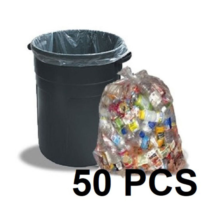 Transparent (24" X18") 50PCS Trash Bag / Poly Bag / Garbage Bag / Moyla Felar Bag / Polibag