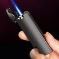 2022 Ultra-thin Metal Flint Lighters Gas Lighter Butane Turbo Jet Lighter Cigar Cigaretes Windproof Lighter Gadgets For Men. 