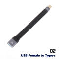 Ultra Short USB To Type C Cable USB 3.1 Gen 2 USB C Quick Charge FPC Cable Wire.