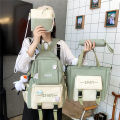 School bag female college student campus canvas bag third to fifth and sixth grade large capacity middle school students junior high school students backpack female.