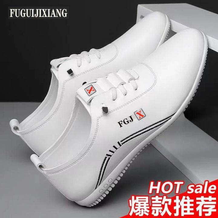 FUGUIJIXIANG%20Brand%20Men's%20Shoes%20Soft%20Bottom%20Soft%20Surface%20White%20Shoes%20Non-Slip%20Casual%20Leather%20Shoes%20for%20Men%20-%20Image%203