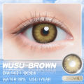 New Wusu Brown Color Contact Lens with Regular Lens Kit Box For Men & Women.1 pair Wusu Color contact lens for eye makeup and  fashion cosmetics .Wusu Series Color Contact lens #Wusu. 