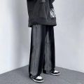 Spray Dyed Jeans for MeninsFashion High Street Wide Leg Daddy Pants Retro Draping Loose Straight Mop Pants. 