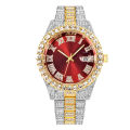 (New) men watches top luxury men's watch fashion Diamond stainless calendar mens clock auto quartz male Watch. 