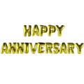 Happy anniversary foil balloon.
