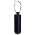 Waterproof Capsule Case Medicine Box Key Chain Ring Pillcase.