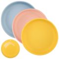 100%Food Safe Approve Silicone Children's Tableware Fashionable Round Food Plates Waterproof Training Bowl Baby Accessories. 