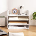 Desktop Storage Boxa4File Rack File Storage Storage Rack Multi-Layered Material Frame Office Desk Creative Storage. 
