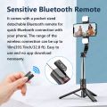 New L13D Selfie Stick Tripod with Fill Light Backlight for Travel Live Broadcast Vlog,360° Rotating Phone Holder for Smartphone. 