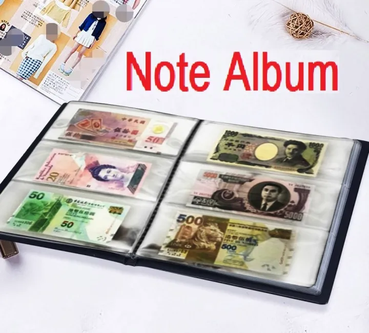 New Elegant 60-Pocket Note Album with Hard Cover for Collectibles Album ...