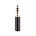 TE 4 Pole 3.5mm Male Repair Headphone Jack Plug Metal Alloy Audio Soldering. 