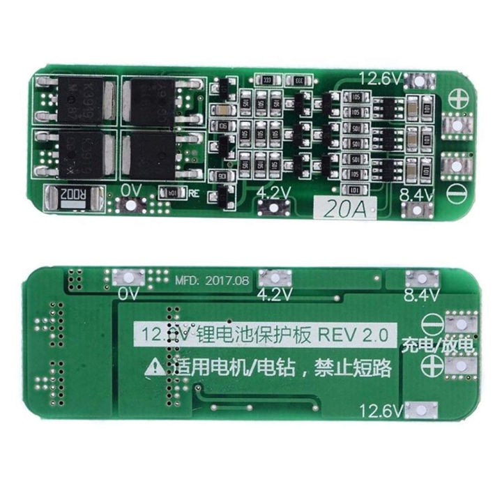 BMS 3S 20A 11.1V 12.6V 18650 Li-ion Lithium Battery Protection Board Module