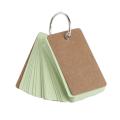 Learning Card Kraft Paper Binder Ring Easy Flip Flash Cards Study Memo Pads DIY Stationery.