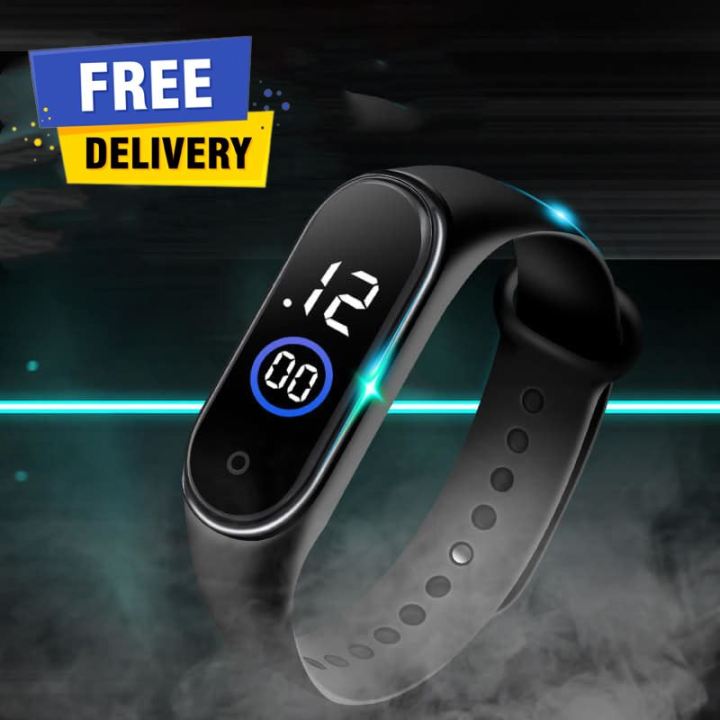 LED Sports Running Watch Date Rubber Bracelet Digital Wrist Watch