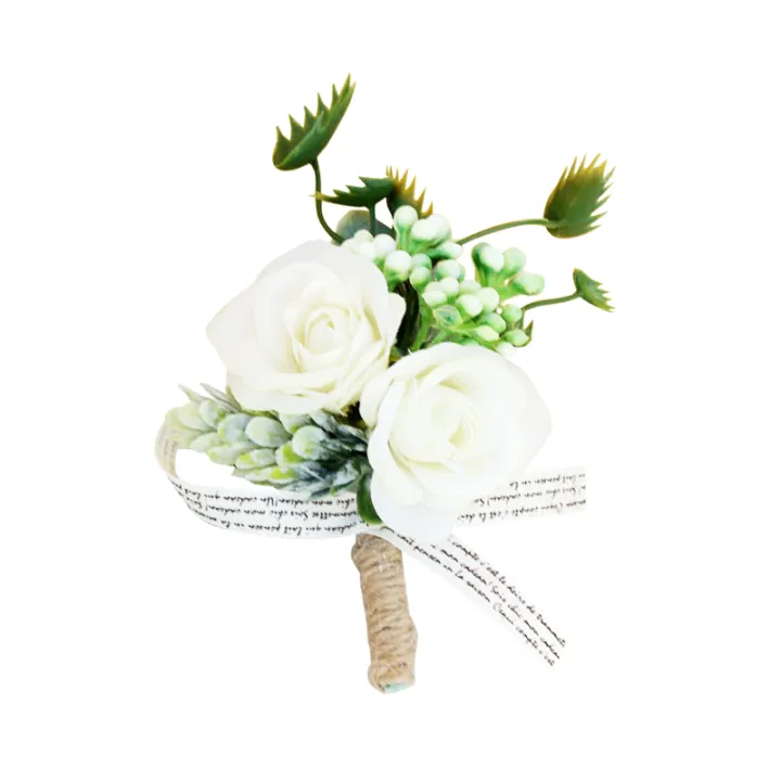 shenggao%201Pcs%20Bridal%20Artificial%20Rose%20Boutonniere%20Corsage%20Wedding%20Flowers%20Bouquet%20Groom%20Man%20Suit%20Party%20Decoration%20-%20Image%207