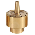 3X Fountain Nozzle Heads,Brass Column Multi Direction Jet Pond Fountain Water Spray Sprinkler Head Garden(3/4 Inch). 