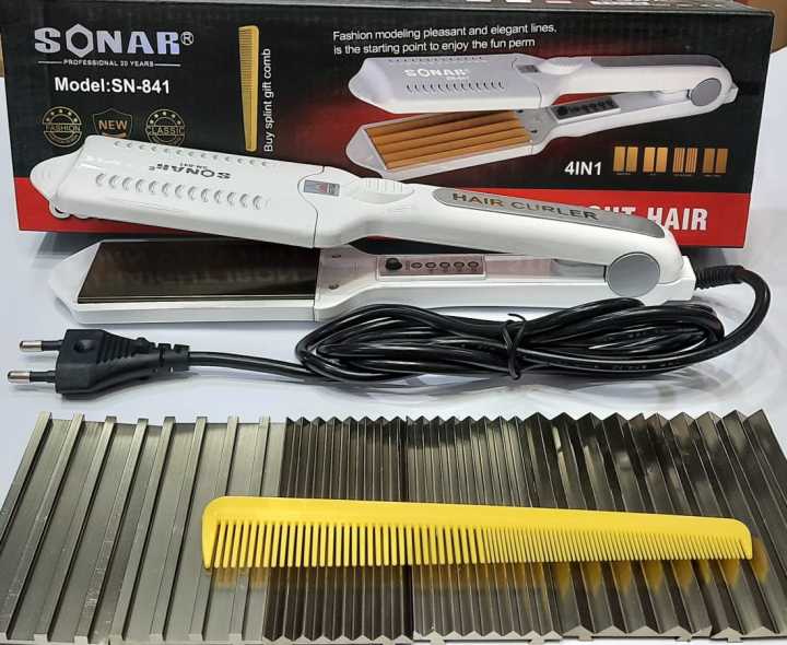 Sonar Sn-841 Professional Hair Straightener 4 In 1