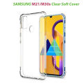 For Samsung Galaxy M21 / Samsung galaxy M30s Edge-Reinforced Shockproof Cushion Back Clear Hybrid Transparent Sof Silicon Cover Casing.