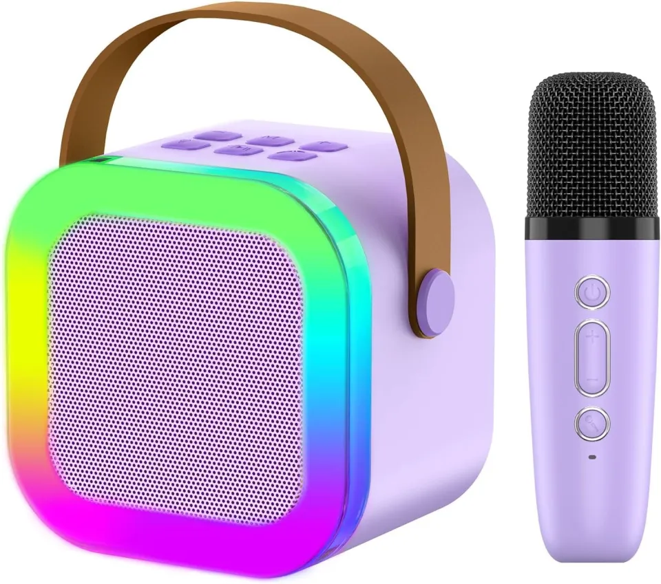 Shops karaoke microphone with bluetooth speaker