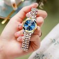 Ol-evs 9931 Replica Stainless Steel Top Brand Quartz Fashionable Wrist Couple Watch For Men-Women Watch For Men. 