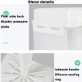 Pickle Container Rectangle Food Fermentation Storage Box for Home Kitchen Jar Airtight Pickle Press Keeper with Handle A. 