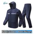 Raincoat For man with Trouser - Black - free size.