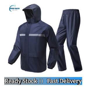 Raincoat For man with Trouser - Black - free size
