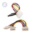 Computer Molex 4 Pin Power Supply Y Splitter Cable & SATA Power Female to Molex Male Adapter Converter Cable, 6-Inch. 
