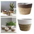 Woven Planter , with Liners Organizer Containers Boho Pots for Farmhouse Picnic Laundry Ornament , S.