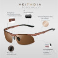 VEITHDIA Sunglasses Aluminum Men Polarized UV400 Lens Rectangle Rimless Driving Fishing Sun Glasses Sports Eyewear For Male 6535. 