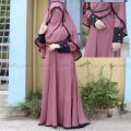 Arabiyan Borkha (Koti Adjust) Pink Color Dubai Cherry Georgette Fabric - Comfortable and Stylish Outerwear - Arabian Inspired Dress. 