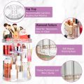 Makeup Organizer, 360 Degree Rotating Adjustable Cosmetic Organizer Makeup Storage Carousel Brush Lipstick Holder for Bathroom Vanity, Multi-Function and Large Capacity, Rhombic Pattern. 