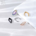 ZS 1 PC 14G Stainless Steel Clicker Belly Button Ring For Women Gold Color Reverse Curved Navel Barbell Body Jewelry 8/10/12MM. 