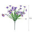 Artificial Flower UV-resistant Easy Care Long Stem Greenery Shrub Plant Faux Cemetery Flower Farmhouse Decor Photograph Prop.