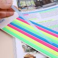 【Universal Car Parts Store】（NEW）160Pcs/set Color Multifunctional Long PET Index Stickers Reusable Self-Adhesive Fluorescent Macaron Translucent Sticky Notes Stationery Children Gifts School office Supplies. 