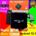 Mxq pro 8k android smart tv box 8gb ram 128gb rom.