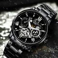 Low-price Buy Watches Male Hollow-out Design Calendar Waterproof Luminous Watches High-end Fashion Watches. 